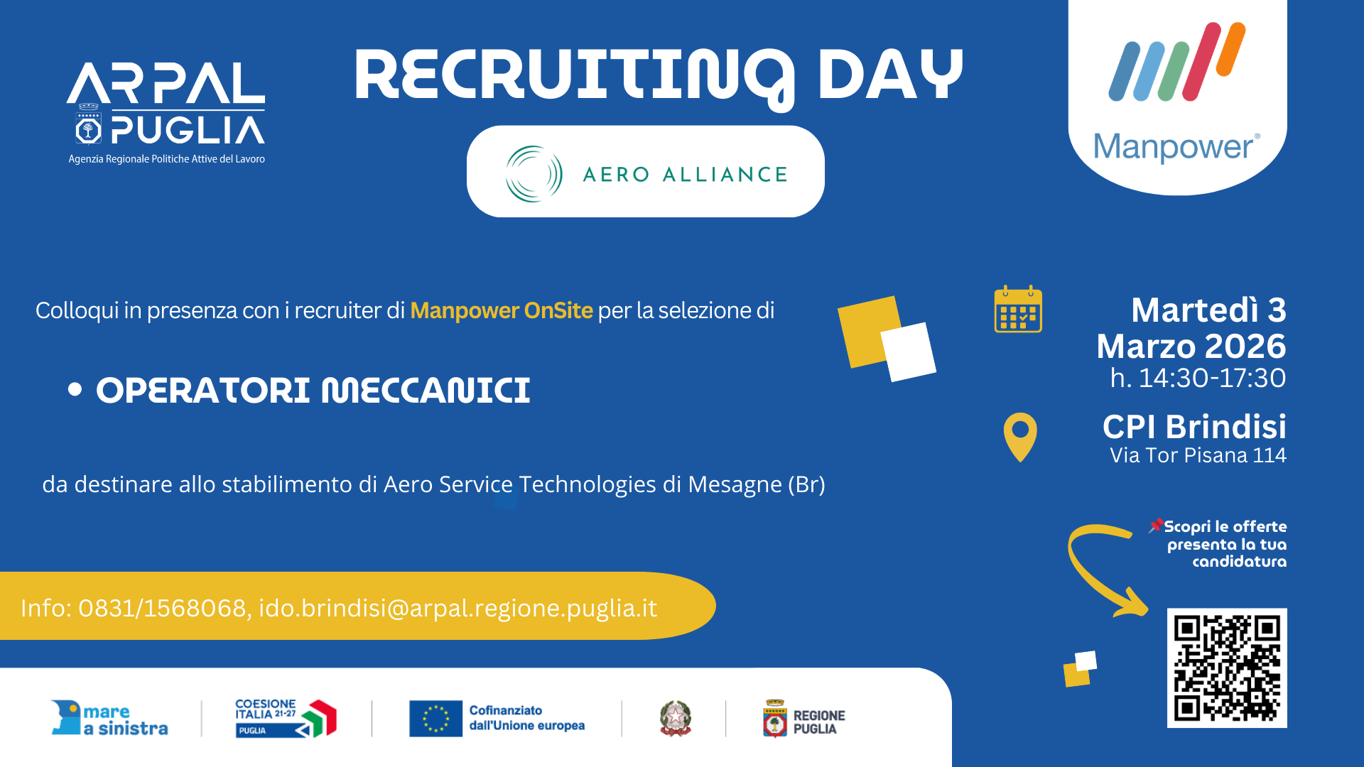 Aero Alliance ricerca personale per la sua sede di Mesagne